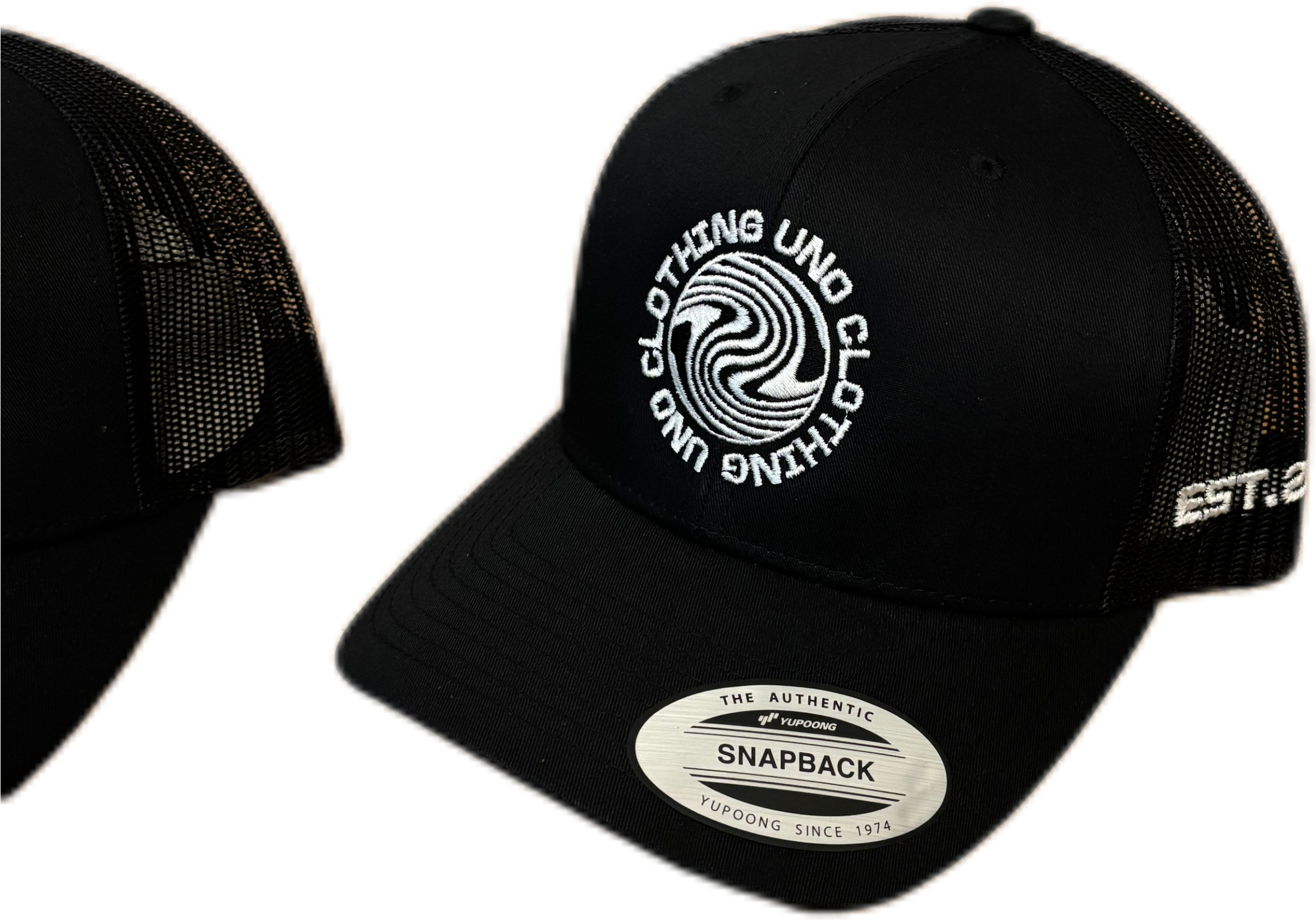 WHITE + BLACK WORLD CAP (SIDE LOGO)