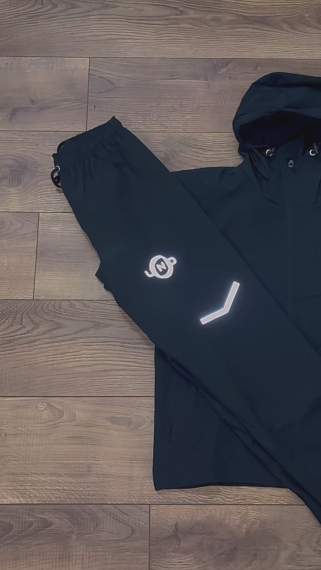 BLACK REFLECTIVE TRACKSUIT