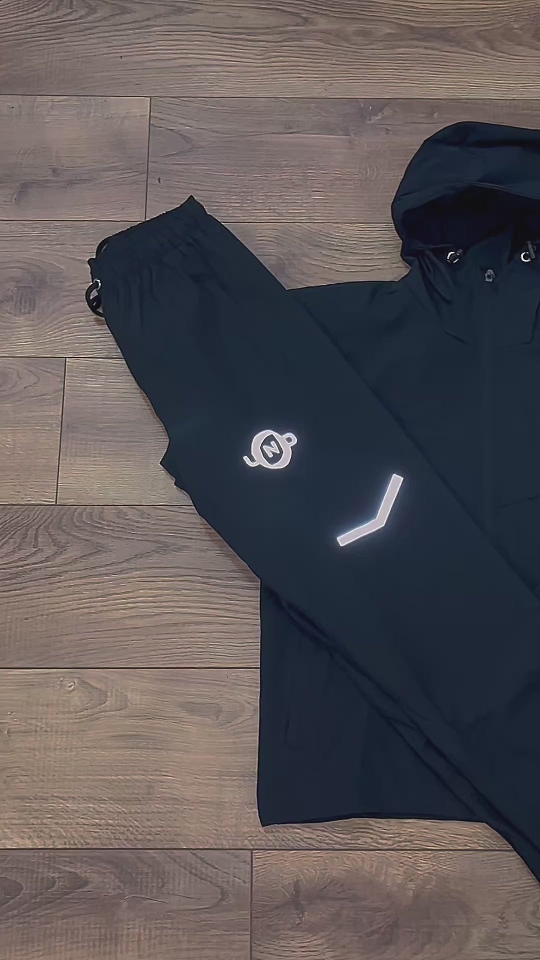 BLACK REFLECTIVE TRACKSUIT